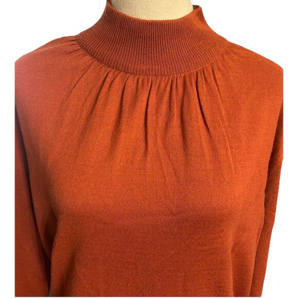 VTG 1980s Mondi Womens 42 Wool Blend Terracotta Knit Sweater Made in W. Germany - Picture 2 of 9